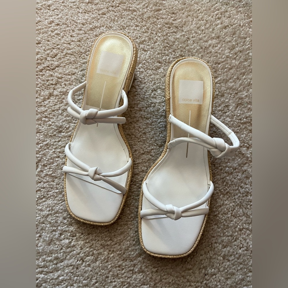 Dolce Vita White Knotted Strap Sandal